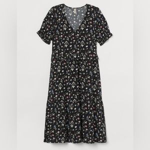 H&M garden floral knee length dress size medium